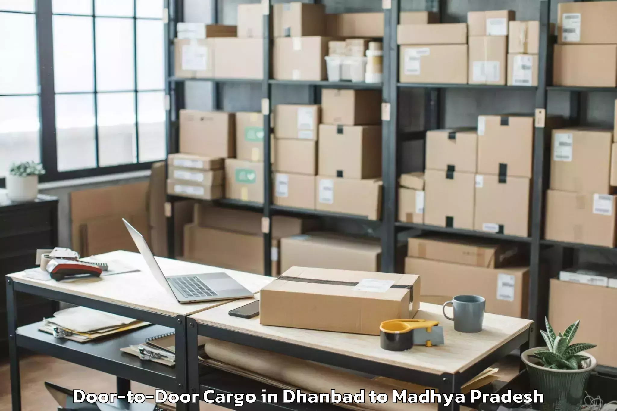 Quality Dhanbad to Orchha Door To Door Cargo